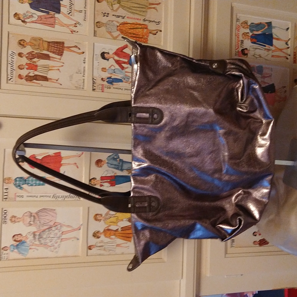 Stella & Dot large metallic bronze bag